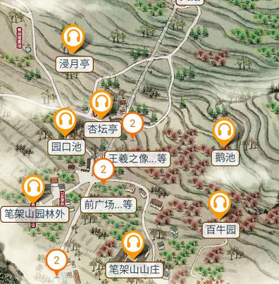 山東萊蕪筆架山風景區語音講解、手繪地圖、電子導覽上線.png