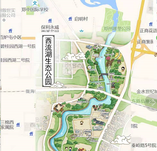 河南鄭州西流湖生態公園語音講解,手繪地圖上線讓游玩更智慧.png